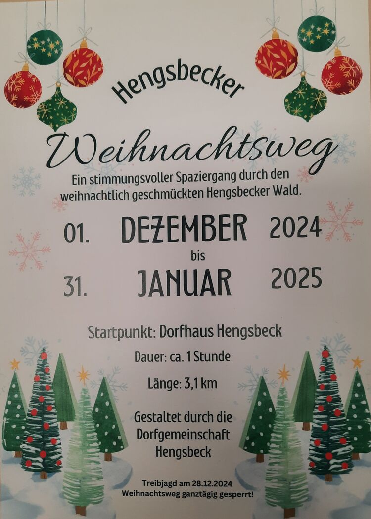 Hengsbecker Weihnachtsweg 2024